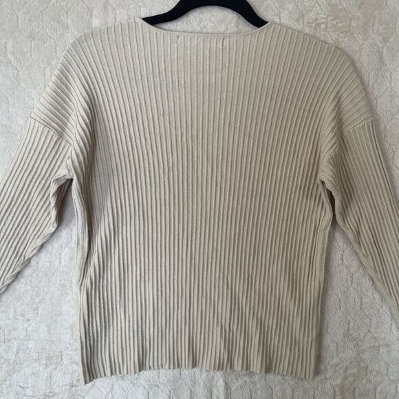 House of Harlow 1960 X Revolve Sweater Women's XS Ribbed Knit Pullover Beige - Picture 9 of 9
